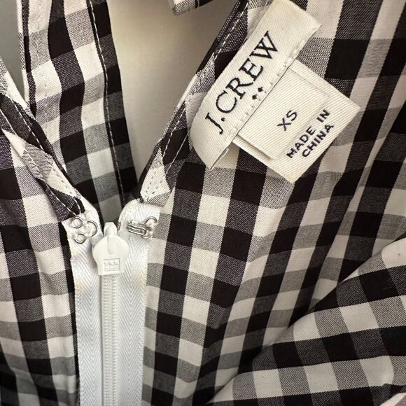 J. Crew Black & White Gingham Shift Dress - Picture 7 of 7